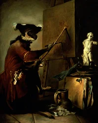La scimmia pittrice, 1740